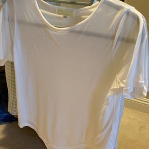 Asymmetrical Tencel White Top, Like New!